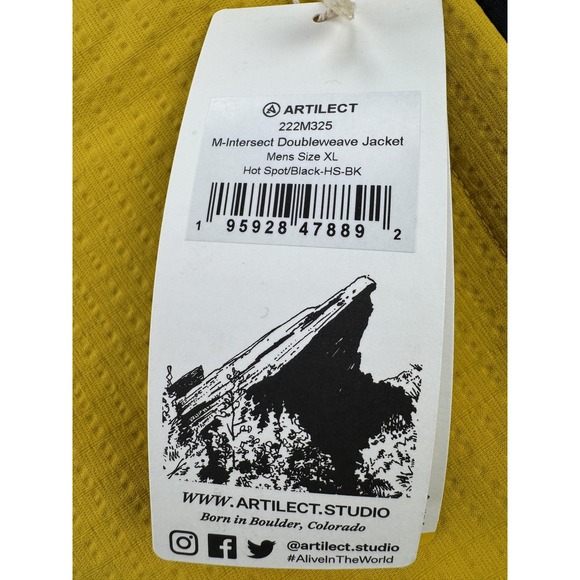Artilect VaporLayer Jacket Mens XL Yellow Black M-Intersect Doubleweave Hooded - Picture 6 of 16